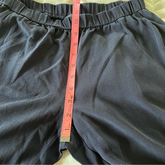 Eileen Fisher System Silk Georgette Crepe Ankle Pants in Midnight PS - Picture 11 of 11